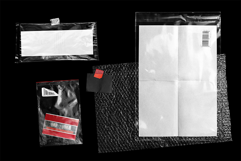 潮酷复古做旧保鲜膜透明袋快递袋气泡膜CD褶皱纸张包装PS样机合集包