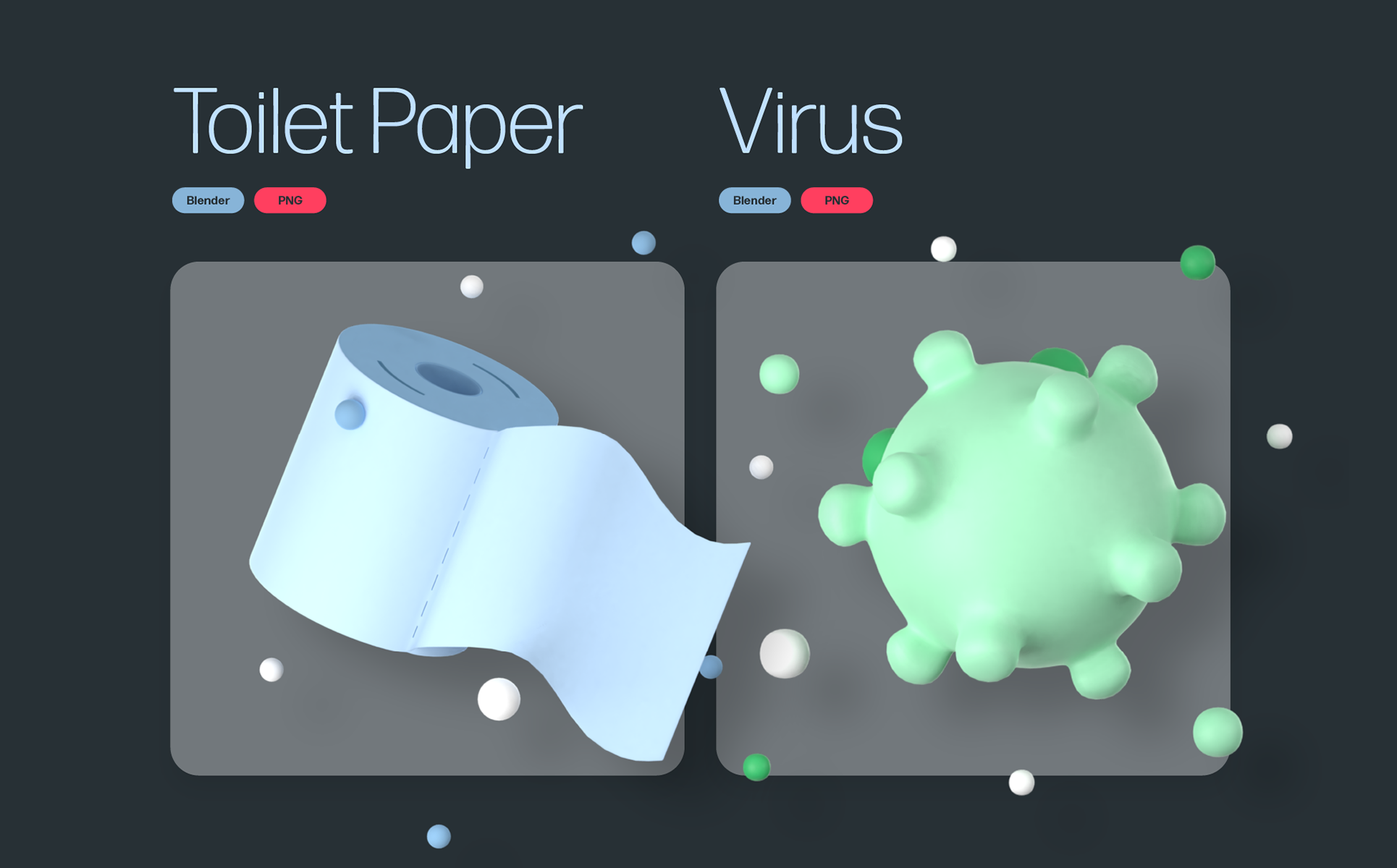 8款彩色卡通3D立体防疫抗病毒主题插画图标素材