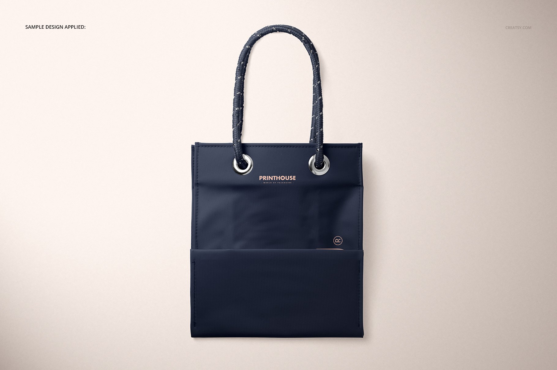 亚光PVC购物手提袋设计展示贴图样机模板