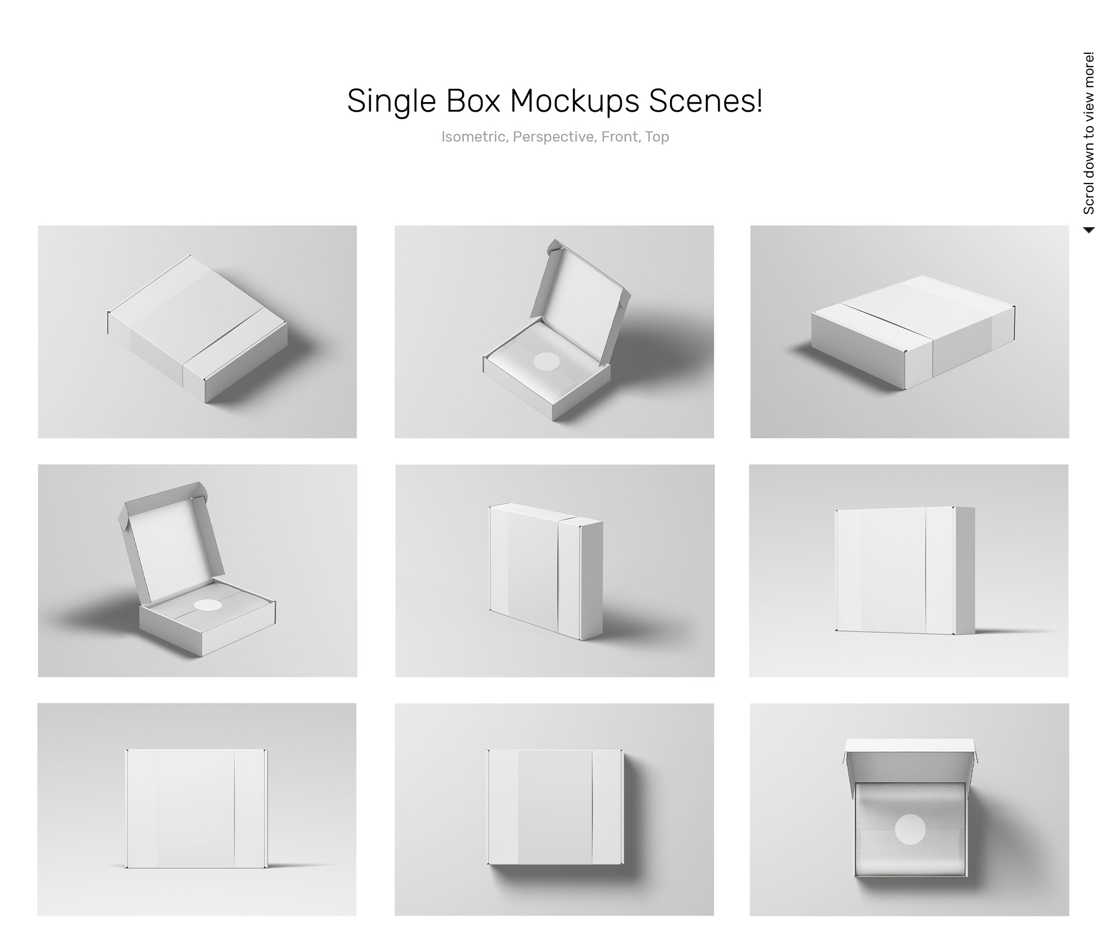 22个高端产品快递纸纸板包装盒设计Ps贴图样机模板Box Mockup Bundle – Mailing Box