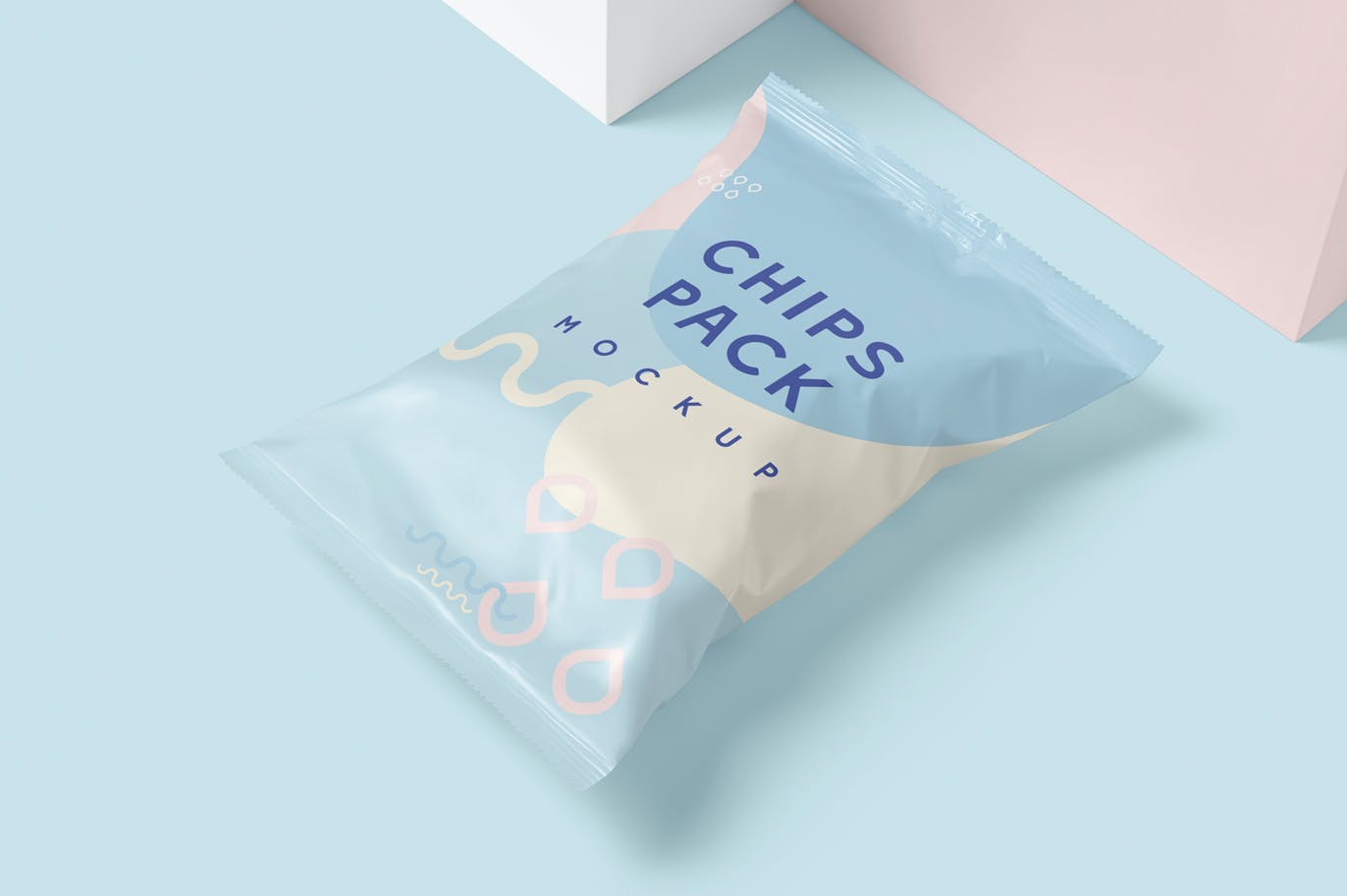 光泽零食塑料包装袋设计Ps智能贴图样机
