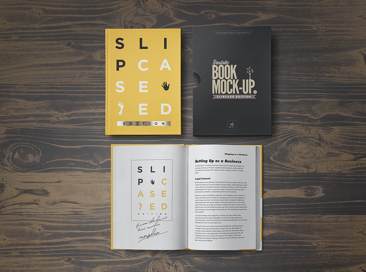 10款带书匣封套精装书籍设计展示贴图样机模板 Book Mockup Slipcase Edition