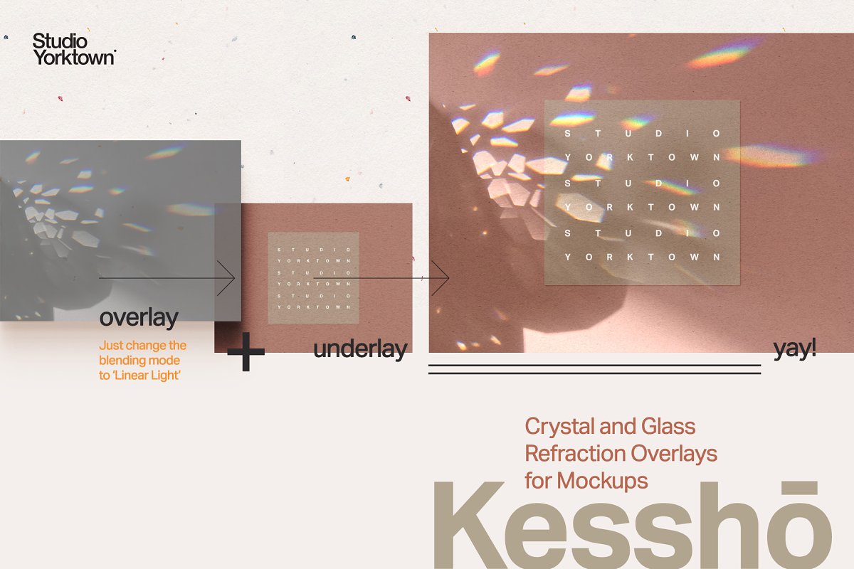 10款水晶光斑光折射叠加效果背景纹理素材 Kessho – Crystal Light Overlays