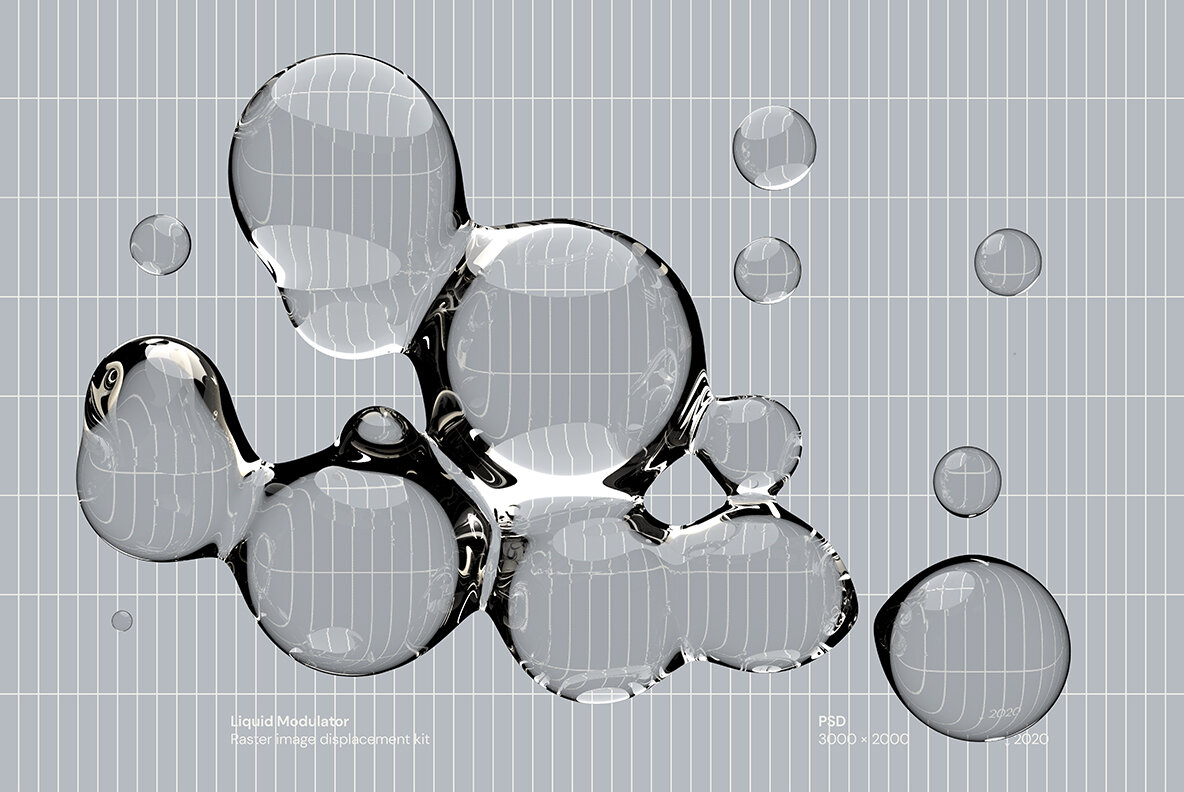 透明水滴液体气泡素材