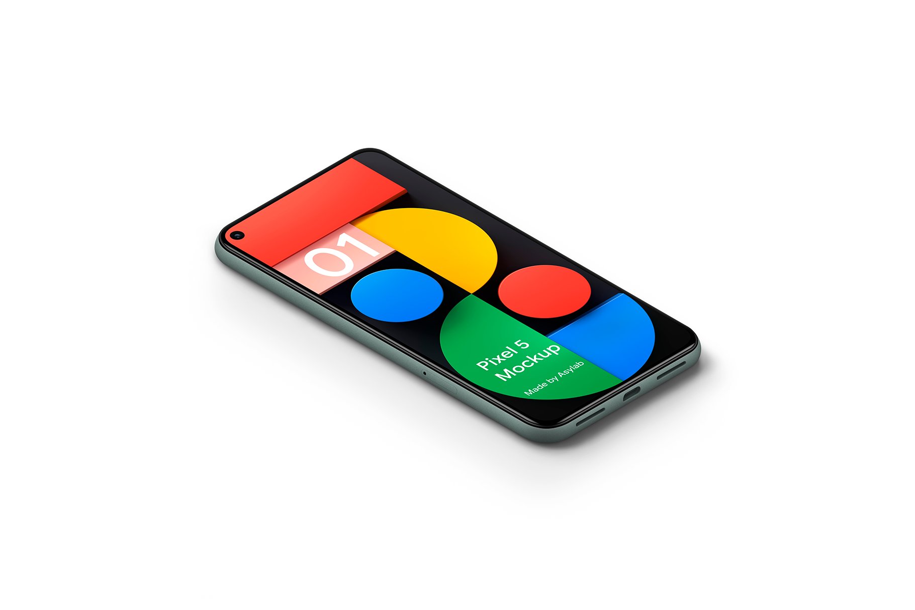 多角度高级质感谷歌Google Pixel 5手机UI作品贴图展示PS样机