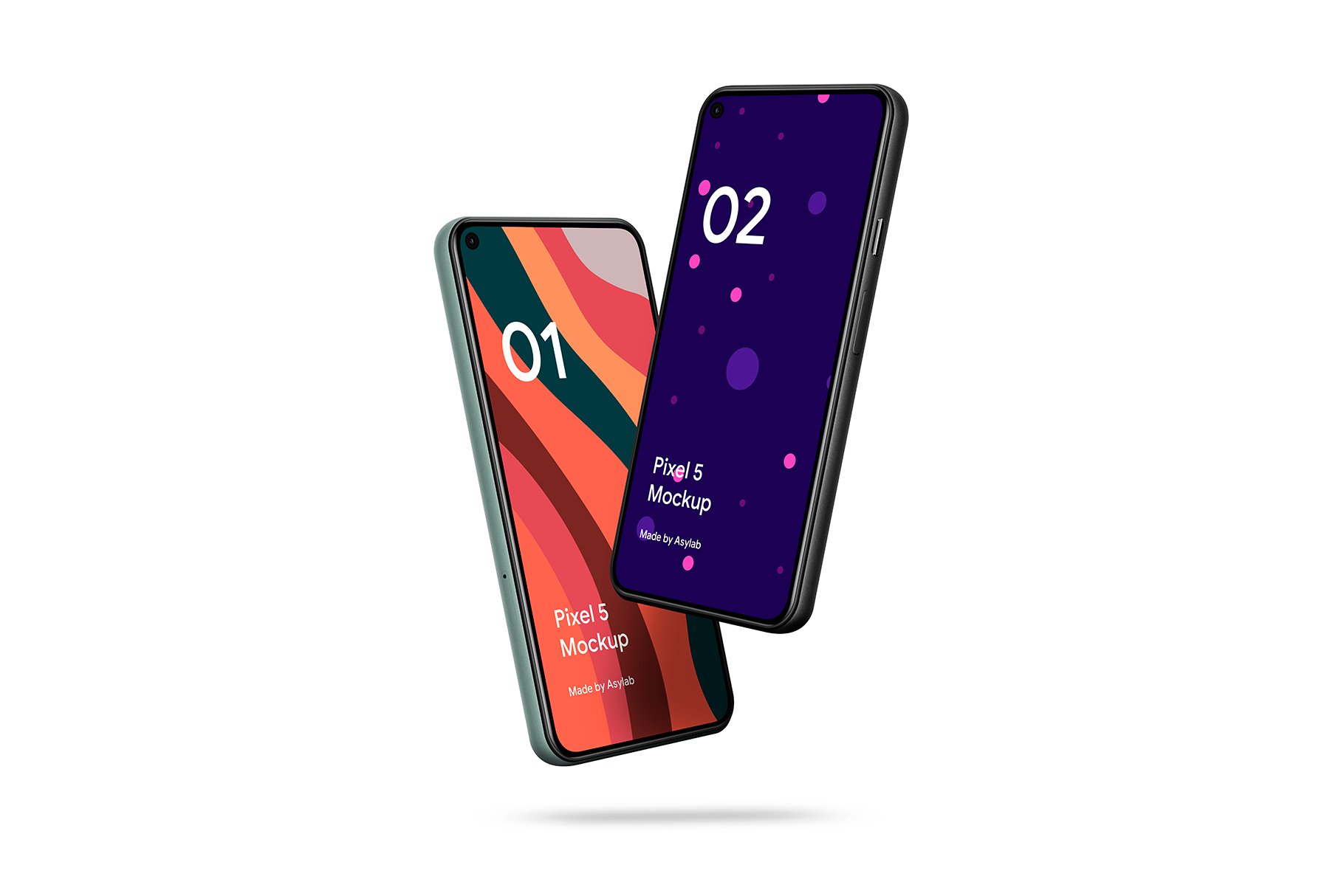 多角度高级质感谷歌Google Pixel 5手机UI作品贴图展示PS样机