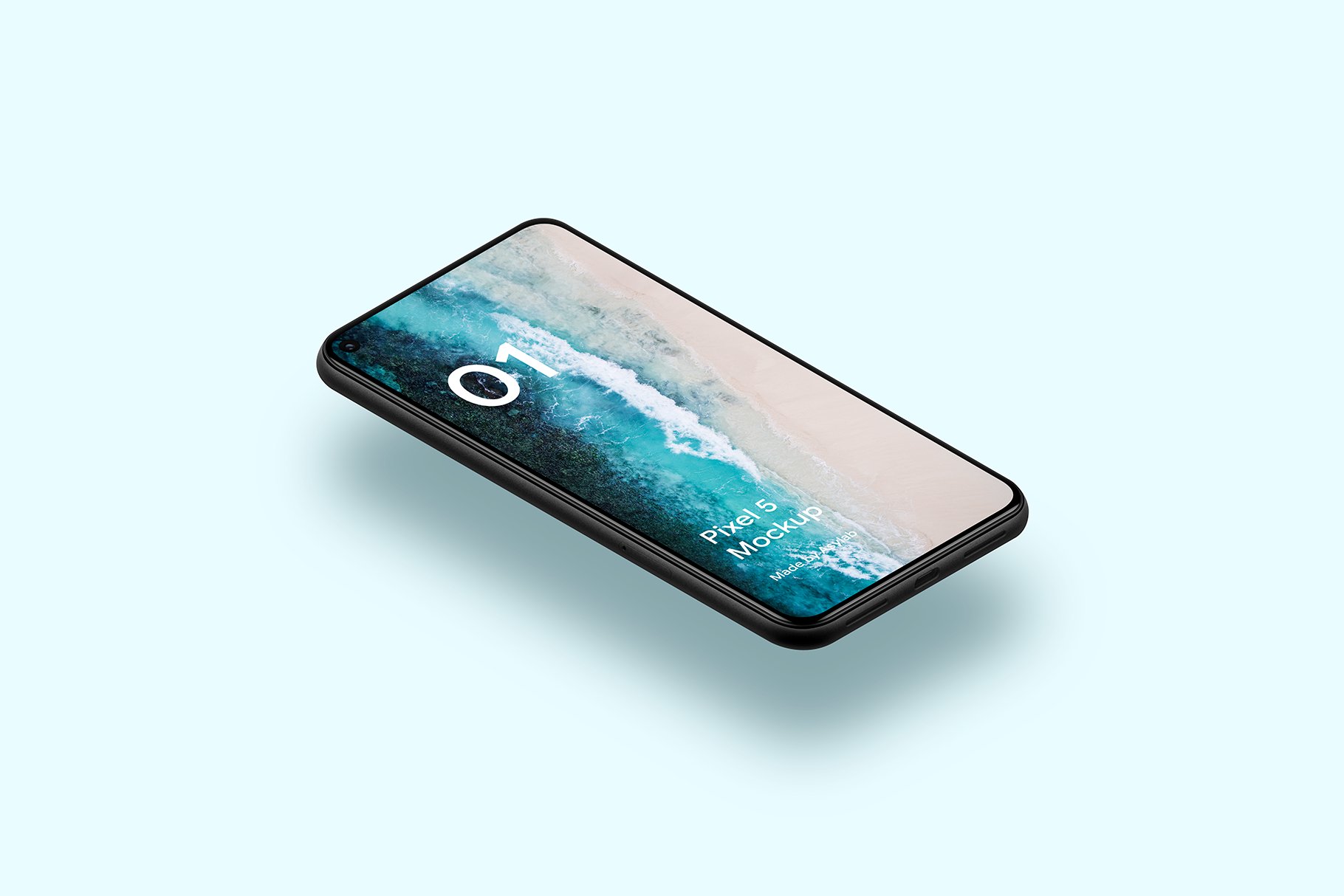多角度高级质感谷歌Google Pixel 5手机UI作品贴图展示PS样机