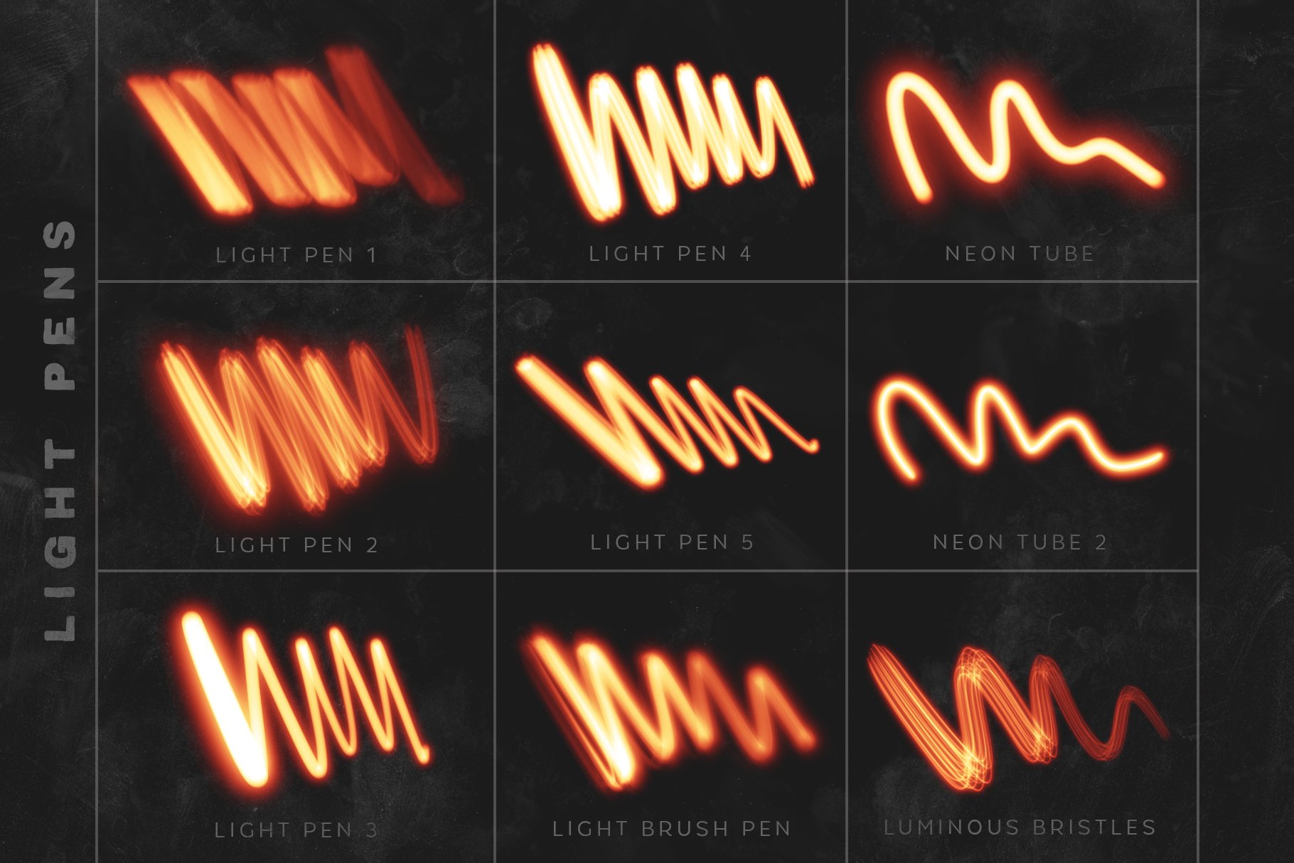 27种数字光绘效果Procreate笔刷