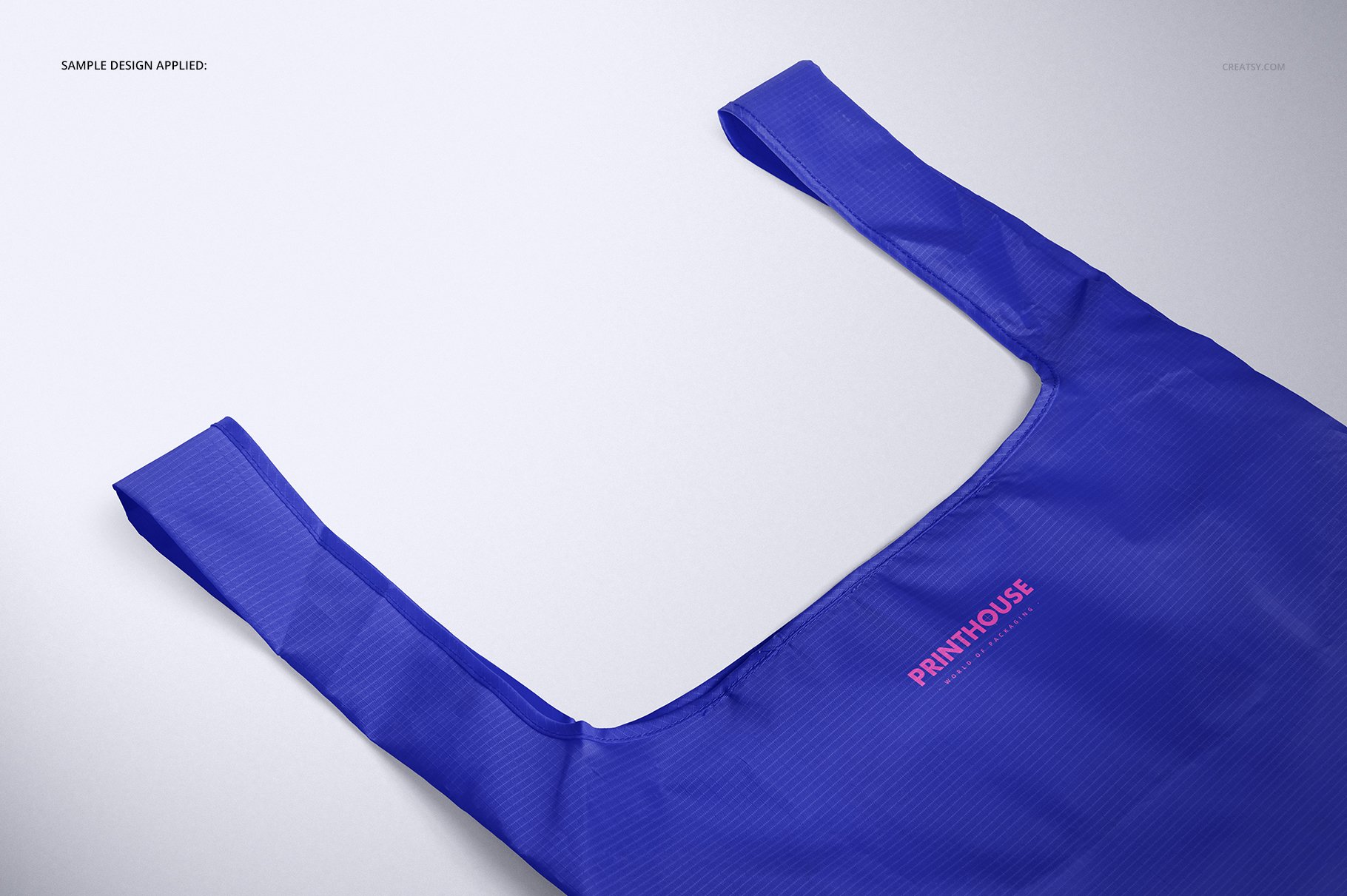 尼龙环保购物手提袋设计展示贴图样机PS素材Ripstop Reusable Bag Mockup Set