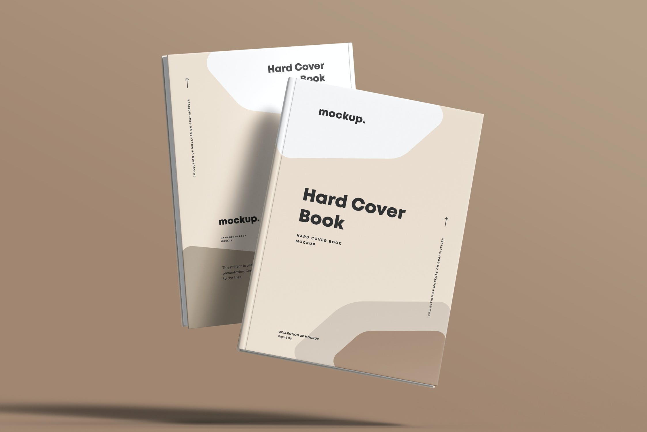 8款精装书封面设计展示贴图样机模板素材 Hard Cover Book Mock-up