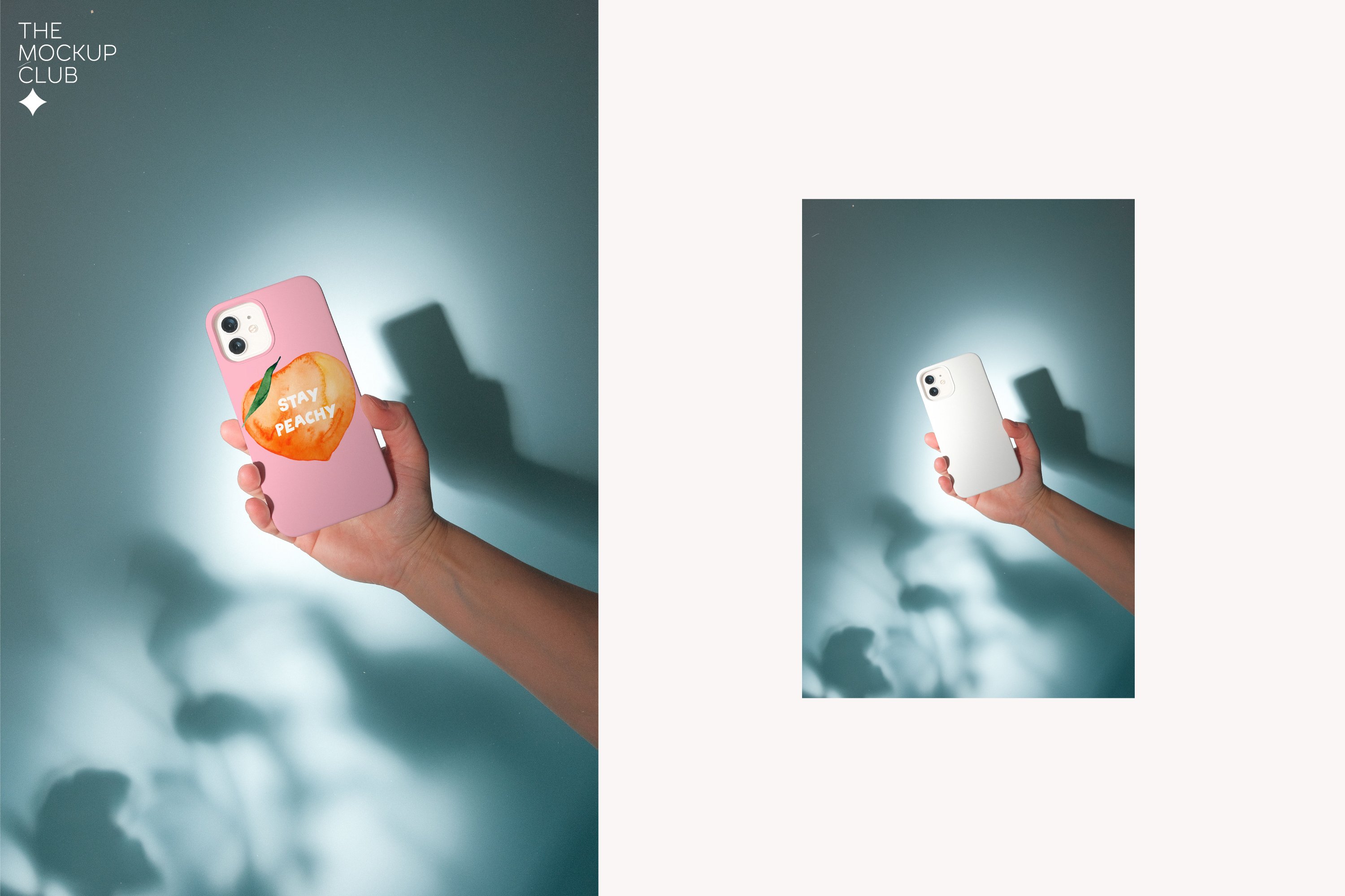 8款复古时尚苹果iPhone 12手机壳外观设计展示样机模版 PHONE CASE MOCKUPS 01 / LIFESTYLE
