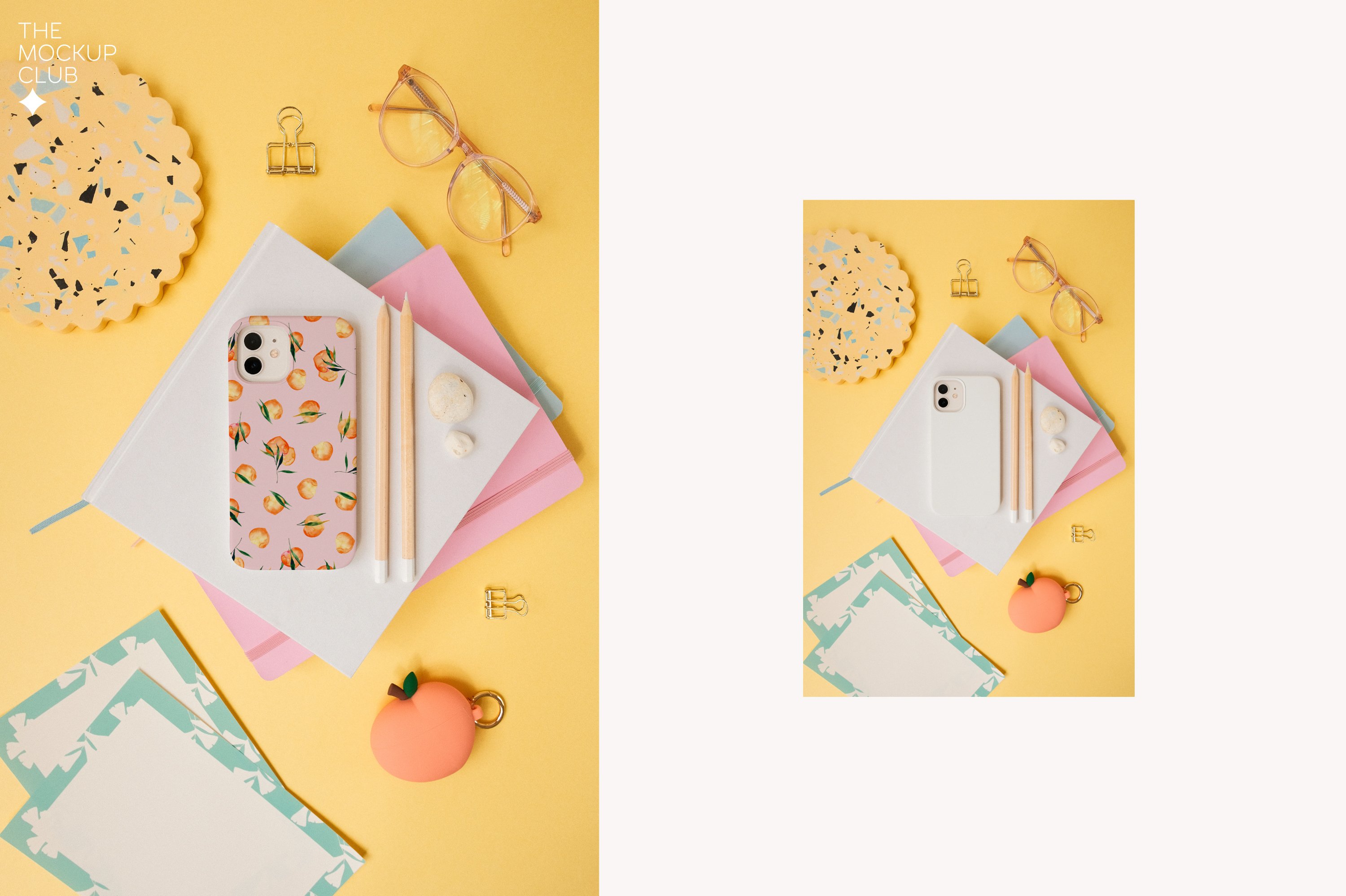 8款复古时尚苹果iPhone 12手机壳外观设计展示样机模版 PHONE CASE MOCKUPS 01 / LIFESTYLE