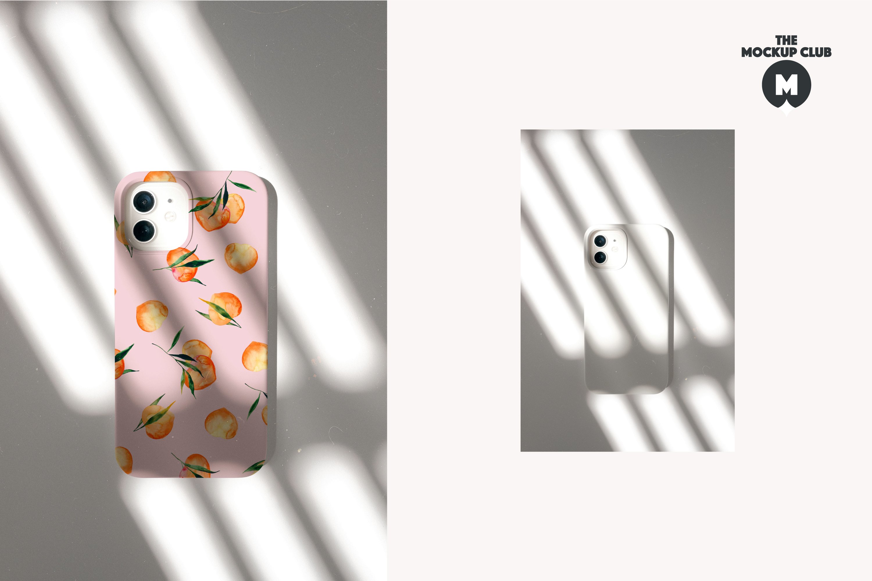 8款复古时尚苹果iPhone 12手机壳外观设计展示样机模版 PHONE CASE MOCKUPS 01 / LIFESTYLE