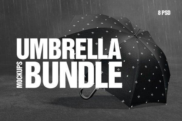 多功能太阳雨伞设计展示贴图样机模板套装 Umbrella Mockups Bundle