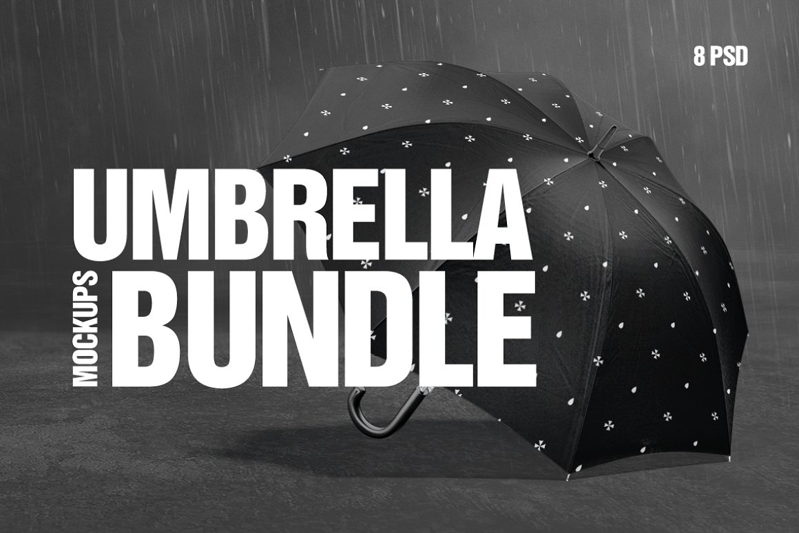 多功能太阳雨伞设计展示贴图样机模板套装 Umbrella Mockups Bundle