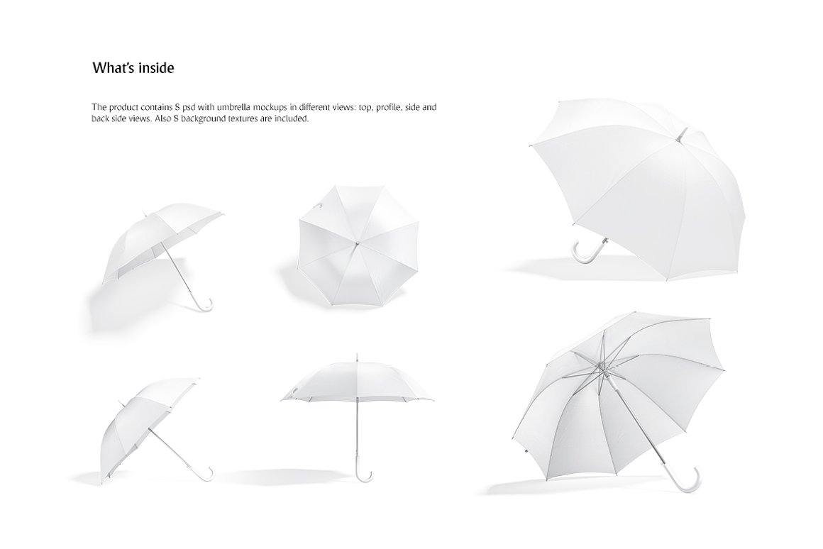 多功能太阳雨伞设计展示贴图样机模板套装 Umbrella Mockups Bundle