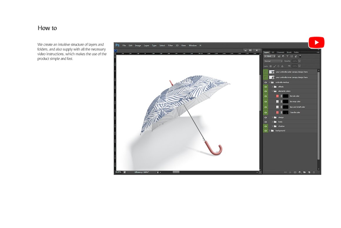 多功能太阳雨伞设计展示贴图样机模板套装 Umbrella Mockups Bundle