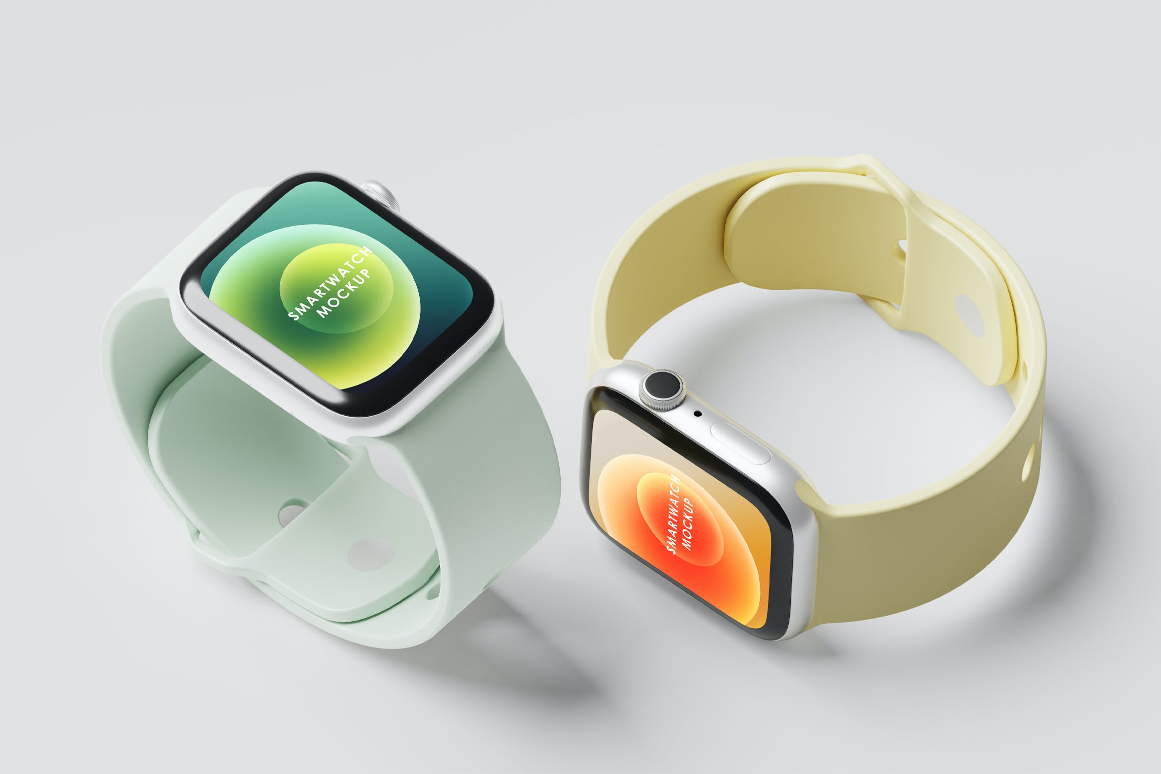 苹果智能手表ui设计展示样机Smartwatch Mockup