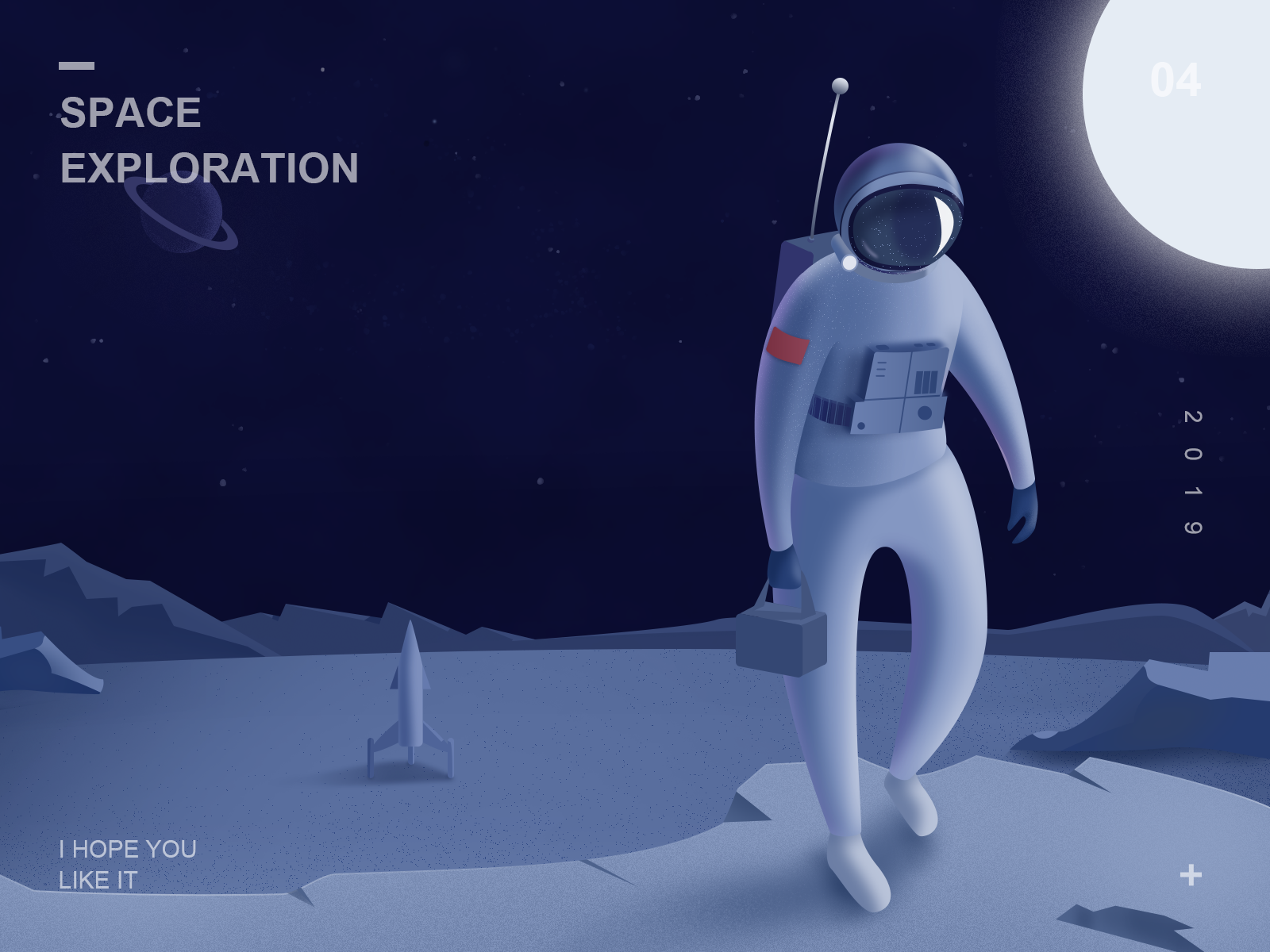 太空人宇航员插画多用途PSD模板 Spaceman Illustration-Multi Purpose PSD Template