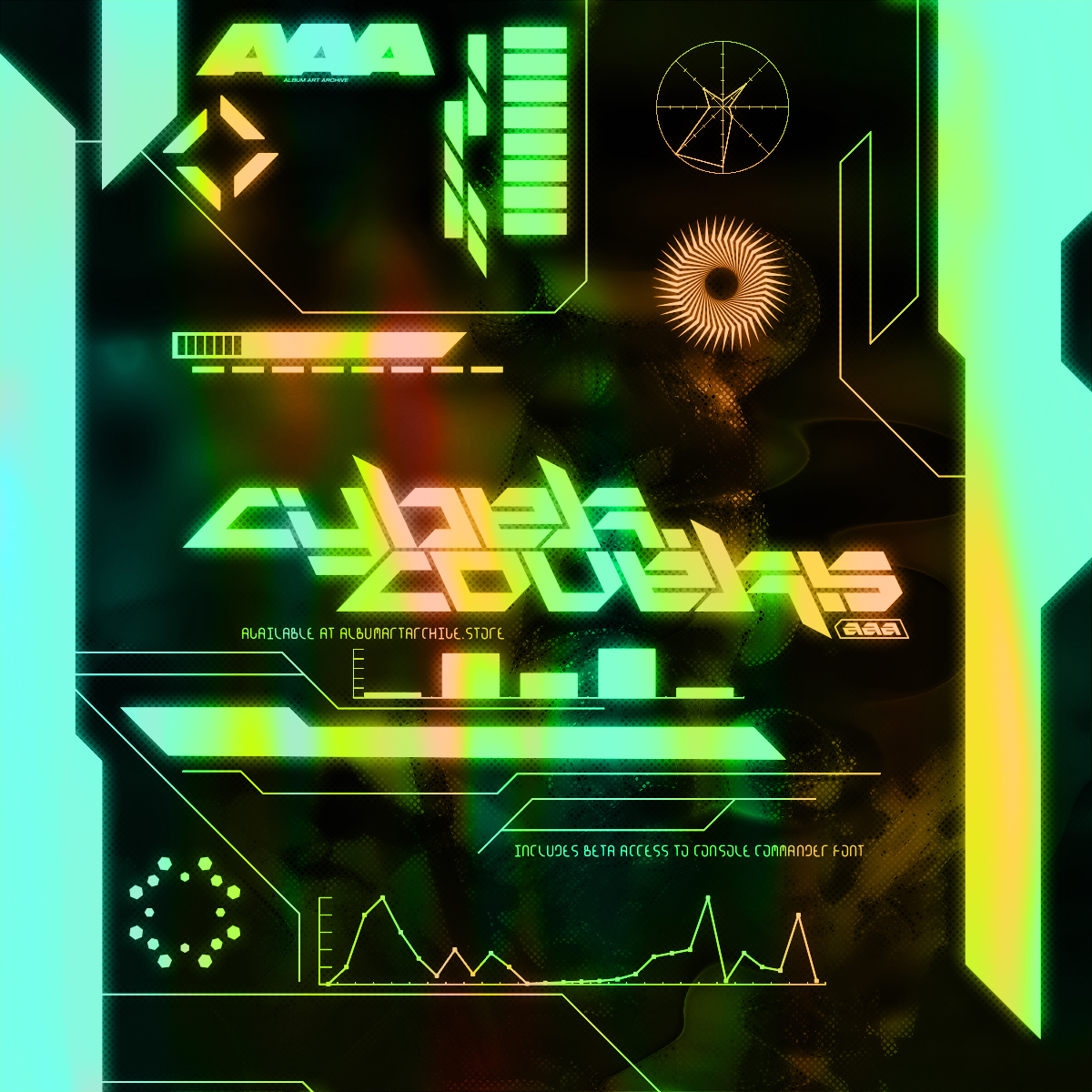 430多款潮流炫酷音乐专辑CD封面HUD元素设计素材套装 AlbumArtArchive – Cybercovers