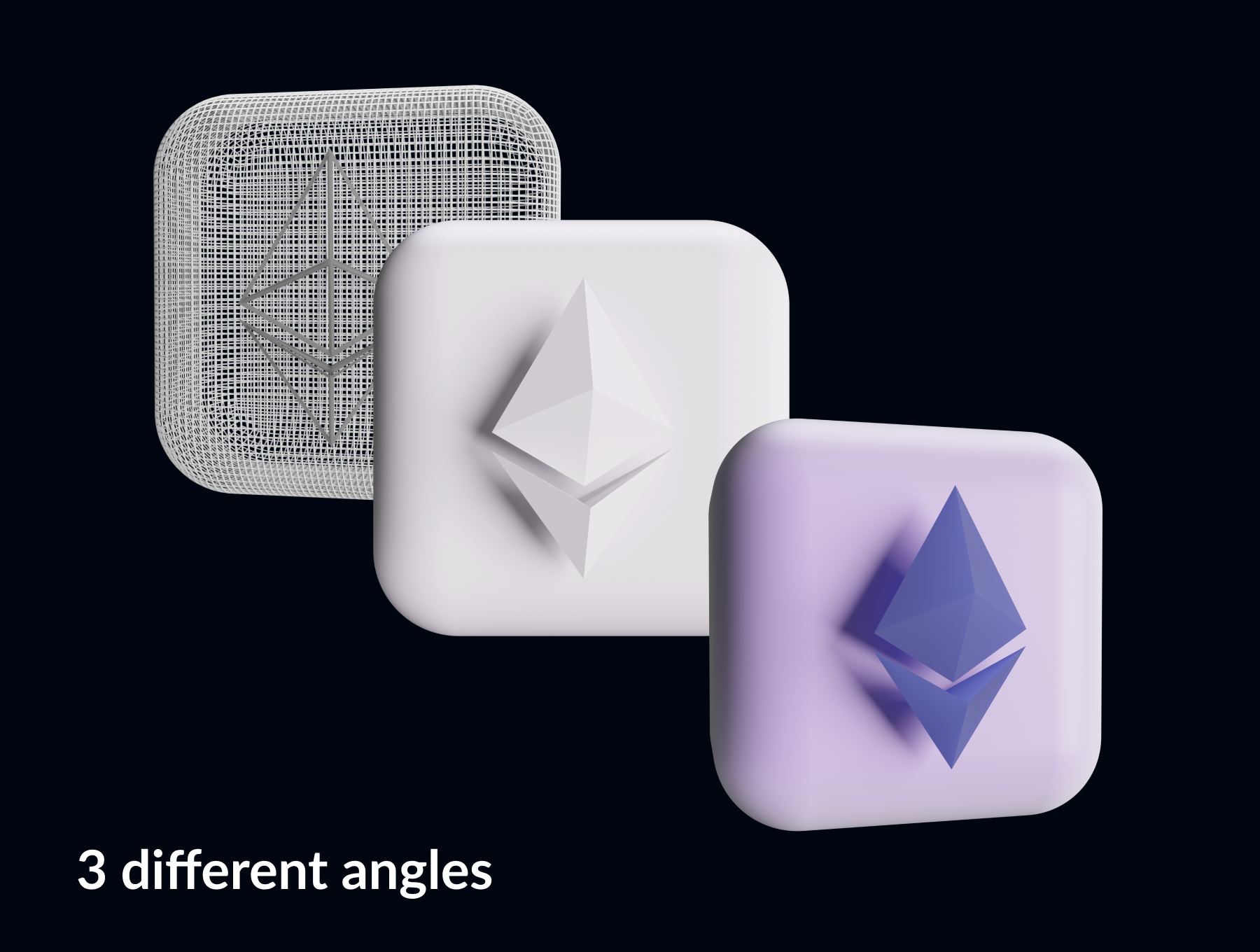 高级加密货币主题3D图标设计素材合集 Crypto 3D Icon Set 9dm