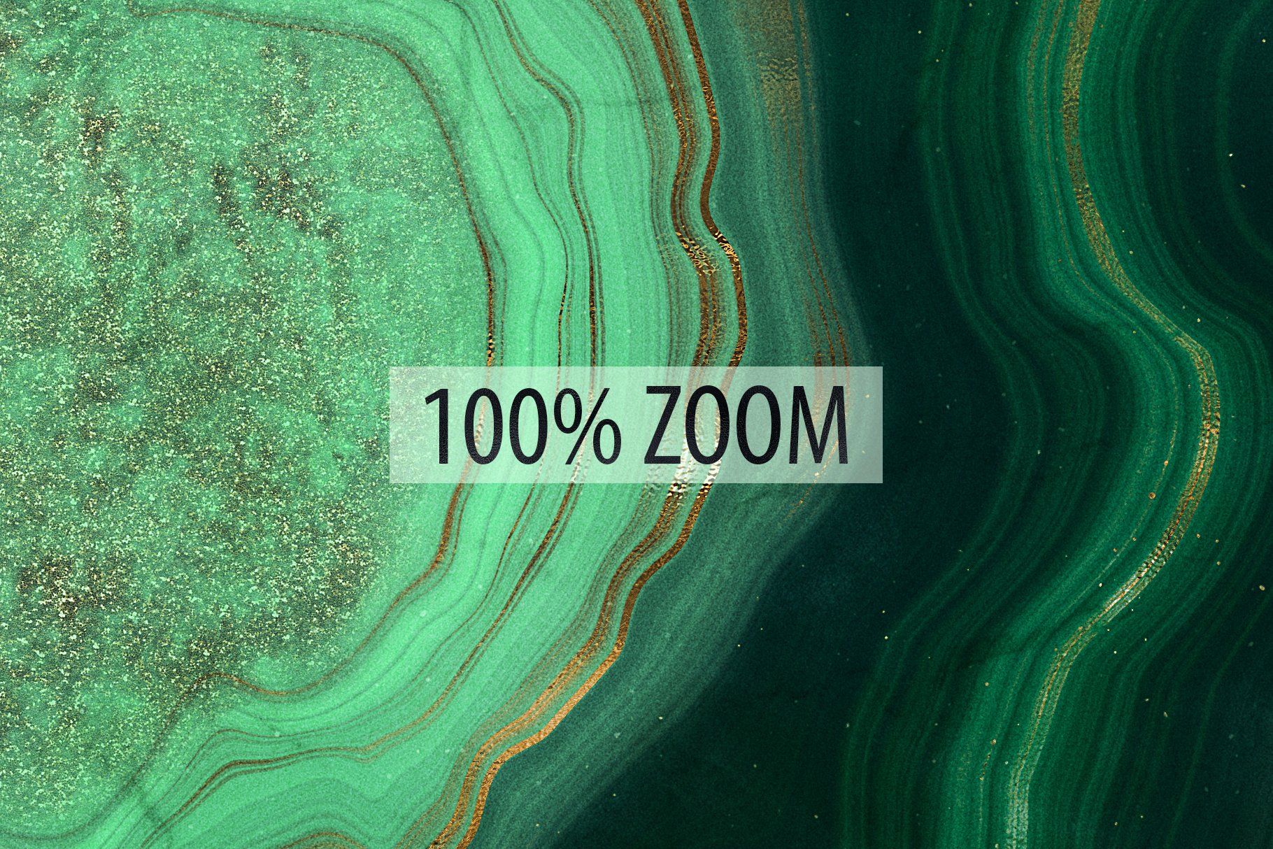 10款绿色孔雀石&金线纹理平面海报设计背景图片素材