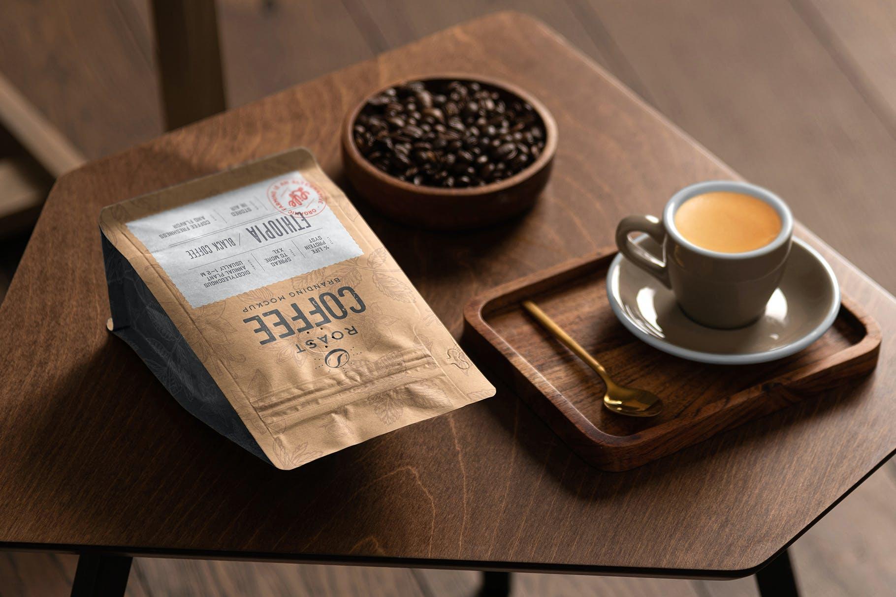 烘焙元素咖啡品牌Vi设计提案包装样机套装