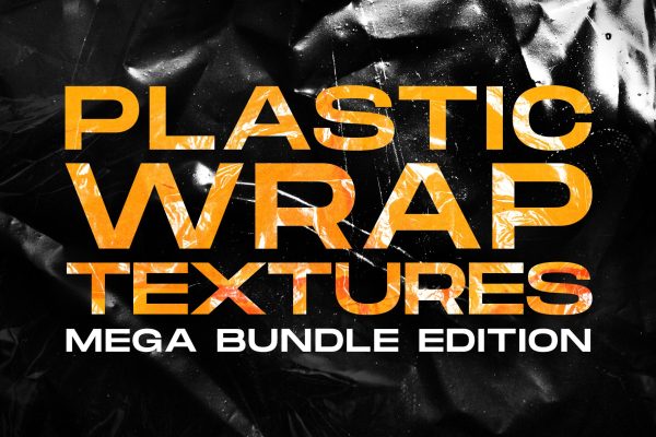 120款潮流高清折痕褶皱塑料袋纹理海报设计背景图片素材 Visualfear – Plastic Wrap Textures