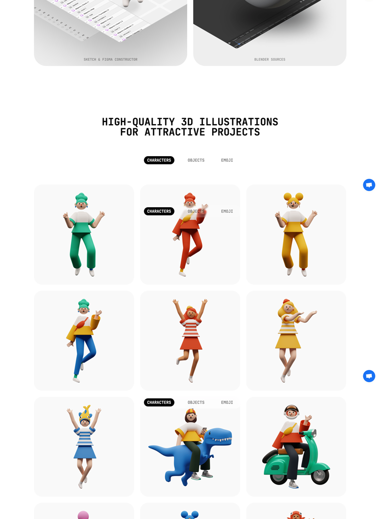 超酷的精美3D立体模型插画素材包—Superscene 3D