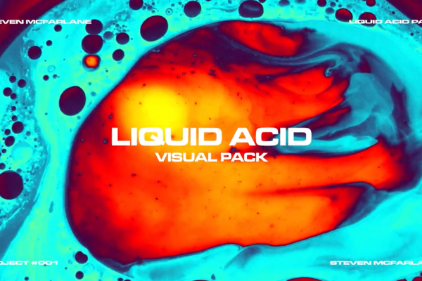 抽象液态酸性熔岩流动的背景视频素材Liquid Acid Visuals