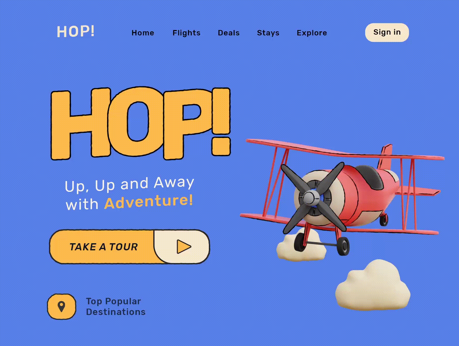 35款旅游公司酒店机票出行预订营销提案矢量卡通动画动态插画Ae模板HOP! Travel 3D Animated Pack