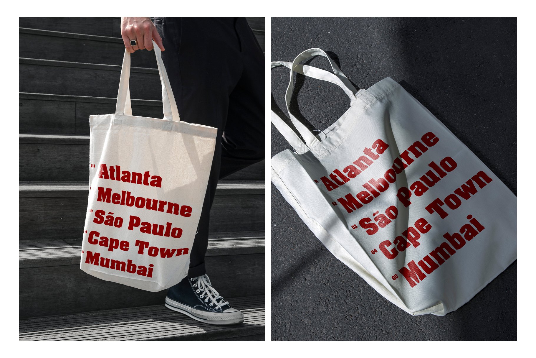 真实环境场景的手提布袋设计展示样机Tote Bag Mockup Bundle