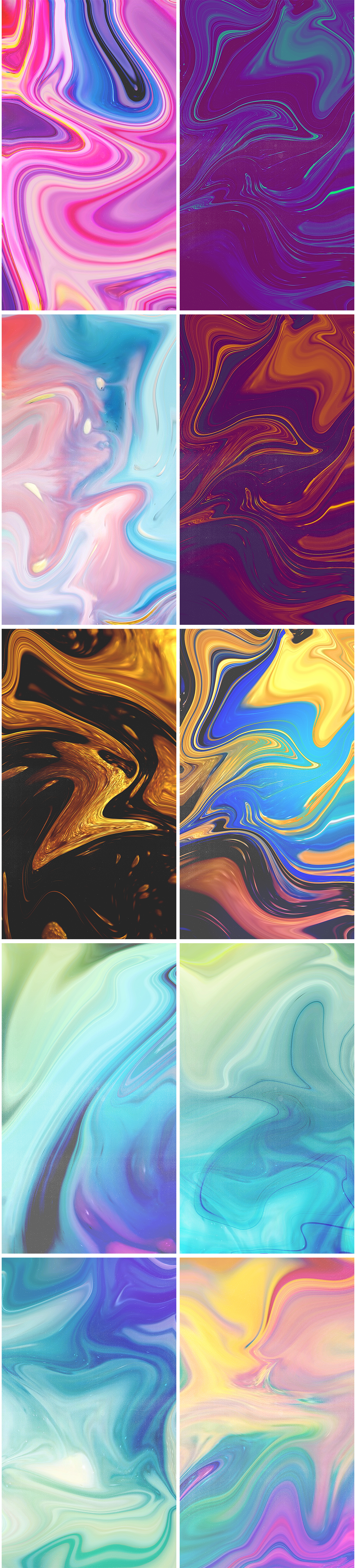 11款高清抽象丙烯酸流体背景纹理图片素材