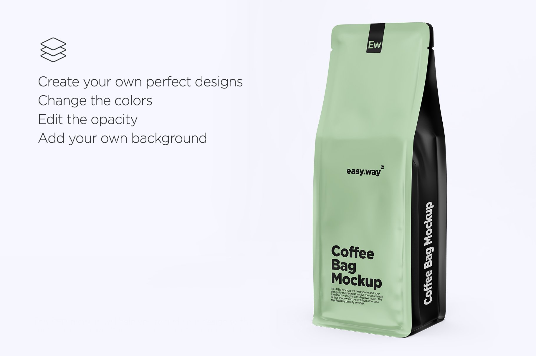 简约咖啡纸袋设计展示样机PSD模板