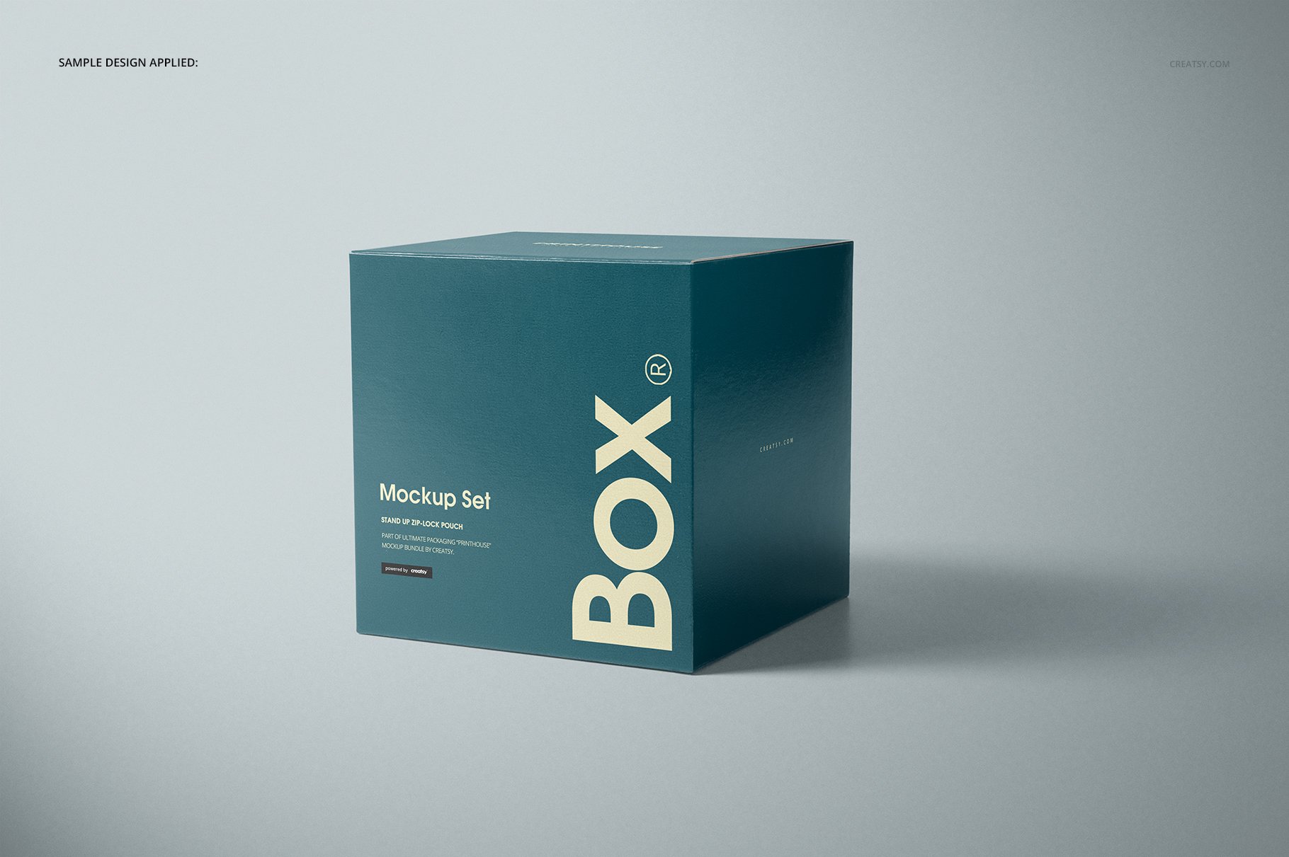 光泽方形产品礼物包装纸盒设计展示贴图样机
