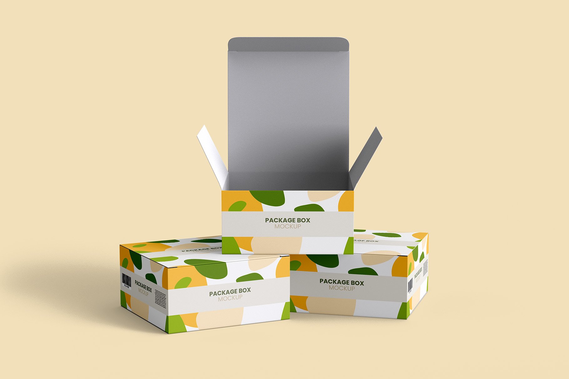 7款逼真产品包装纸盒设计贴图样机