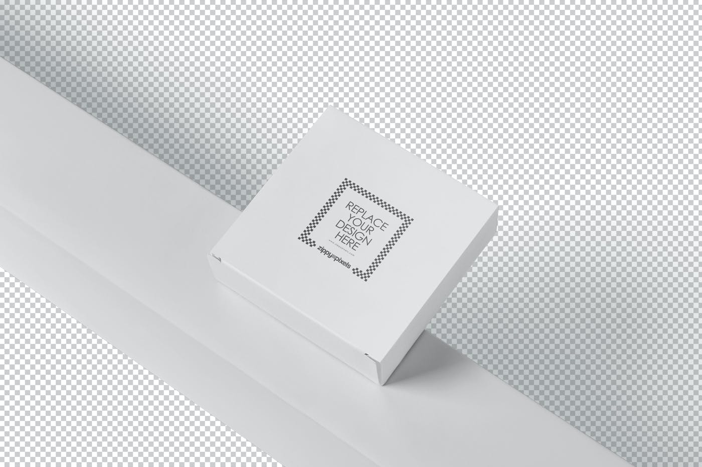 方形超薄产品纸盒包装盒子设计展示PSD样机