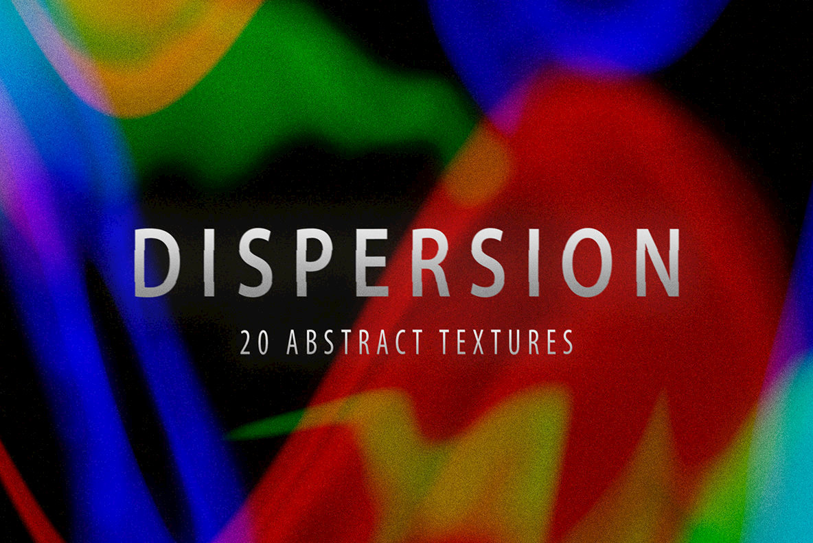 20款高分辨率复古艺术抽象扭曲颗粒梦幻炫彩渐变光影海报背景底纹图片素材Dispersion – 20 Abstract Textures