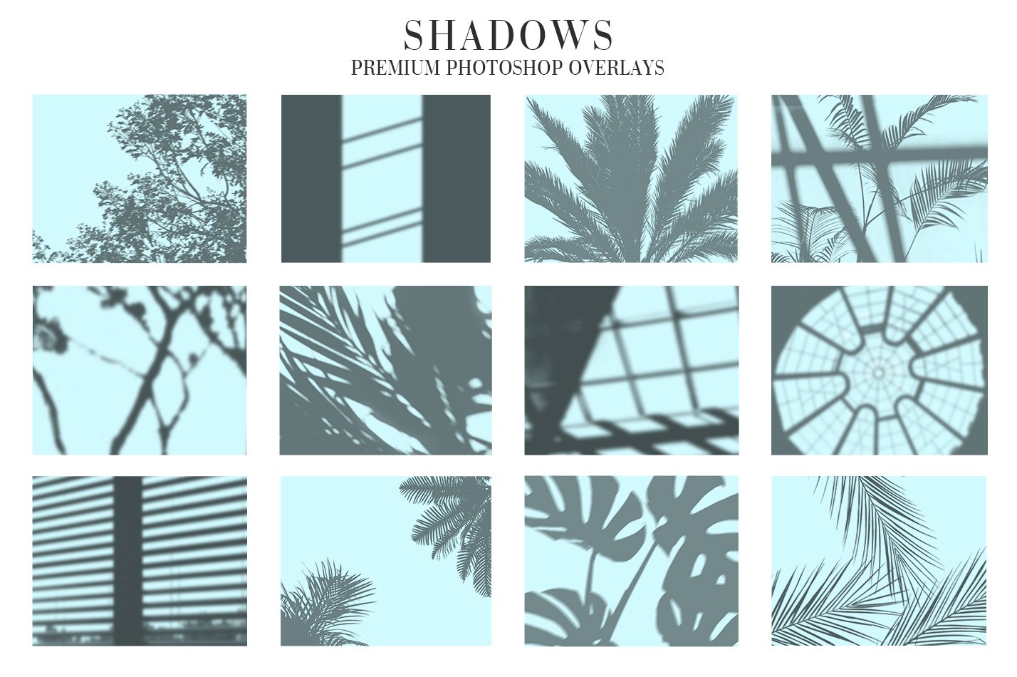 30款高清阴影照片光影PS叠加层PNG免抠图片设计素材Shadows Overlays Photoshop