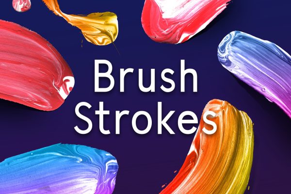 80个高清油漆绘画丙烯酸笔刷笔触图片素材 Paint Brush Strokes