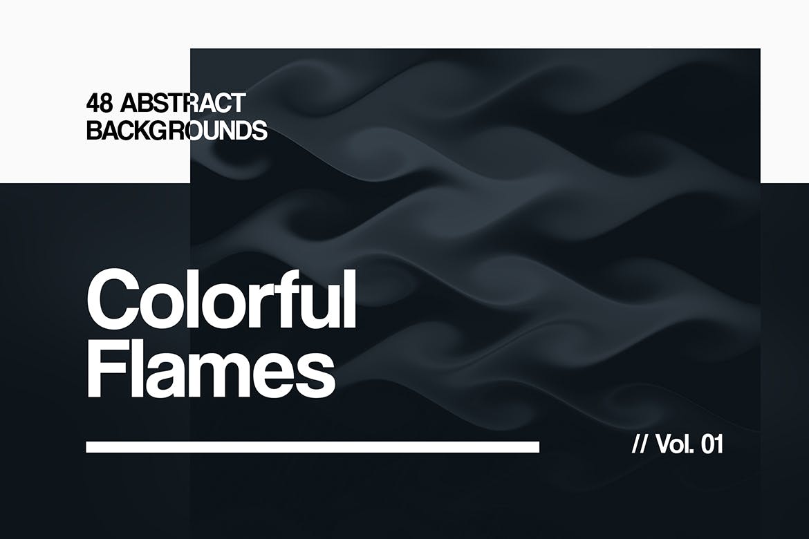 48个抽象多彩火焰背景纹理素材Colorful Flames | Abstract Backgrounds | Vol. 01