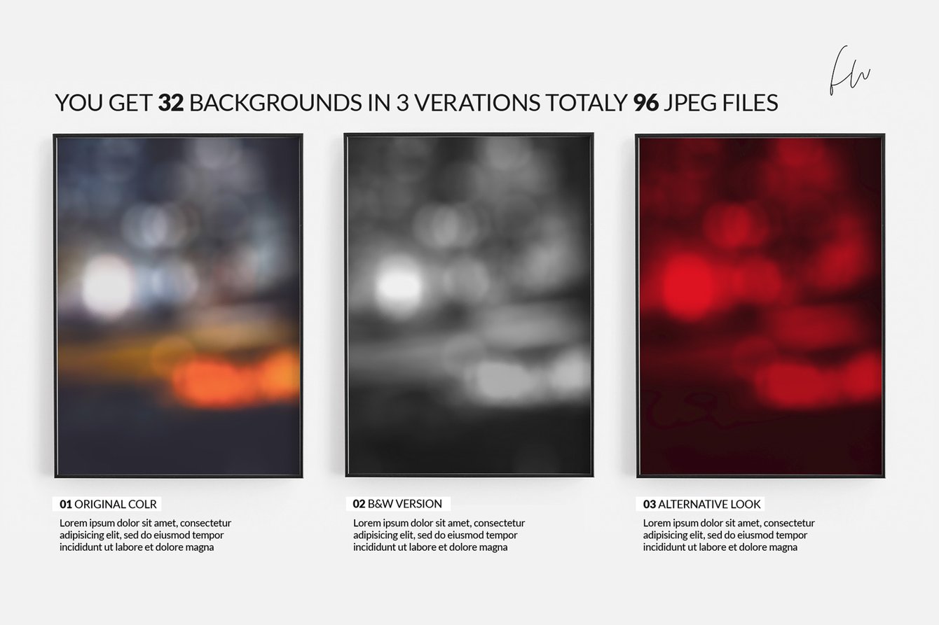 32款炫彩抽象光斑虚化背景纹理素材 Schick Frosted Bokeh Backgrounds