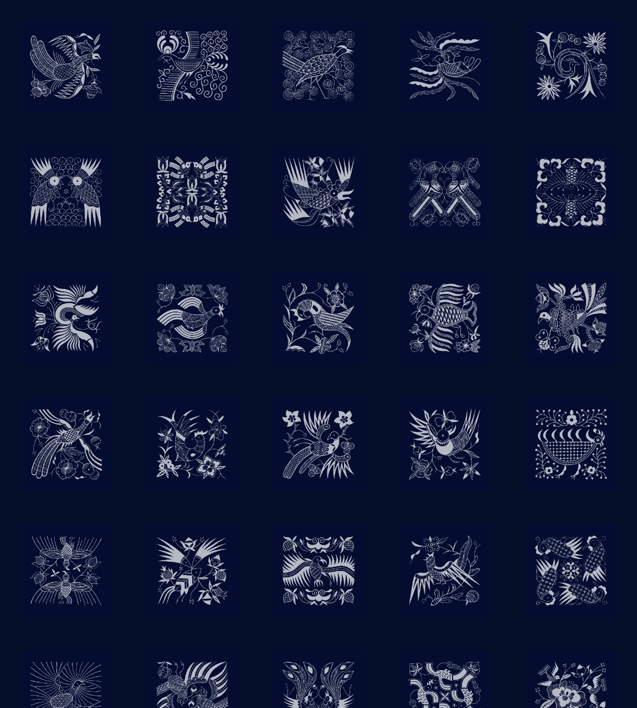 140款苗族蜡染图案设计贵州民间传统印花印染纹样AI矢量素材