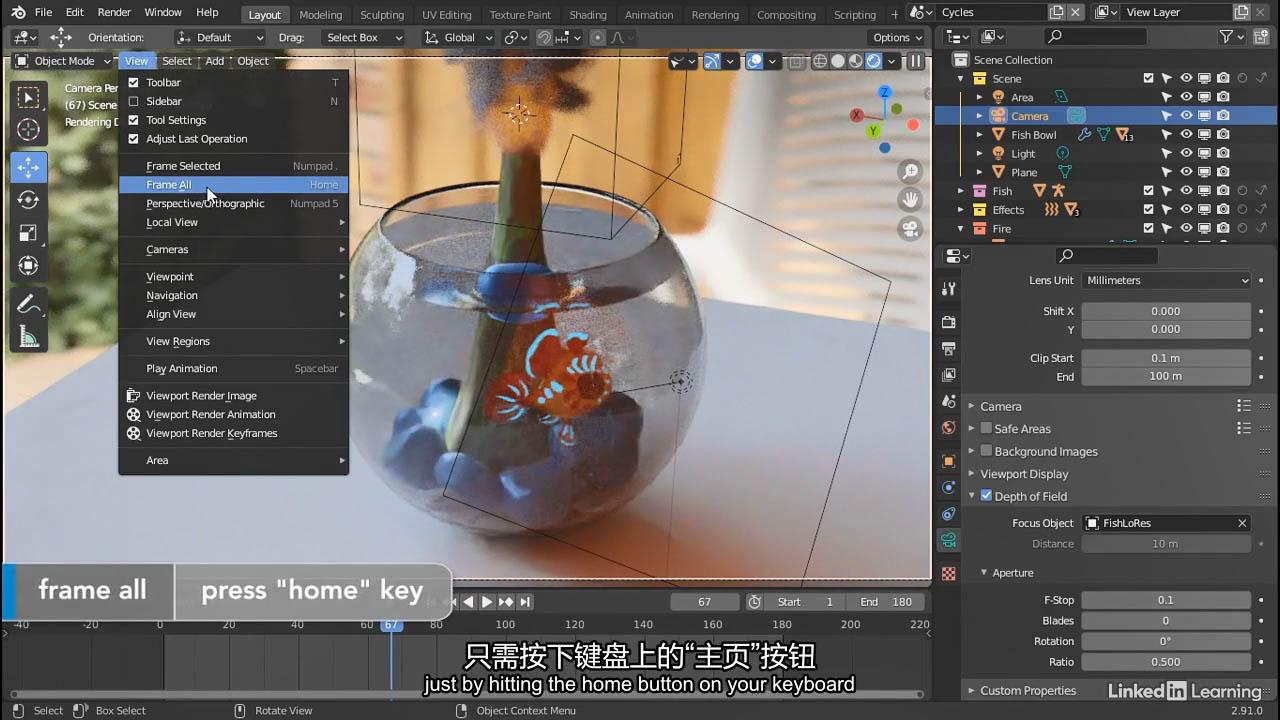 【中英字幕】Blender基础入门教程 Lynda Blender 2.91 Essential Training