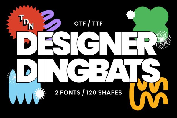 120款酸性创意时尚游戏几何图形PS波普风促销ai矢量素材Designer Dingbats – 120 shapes!