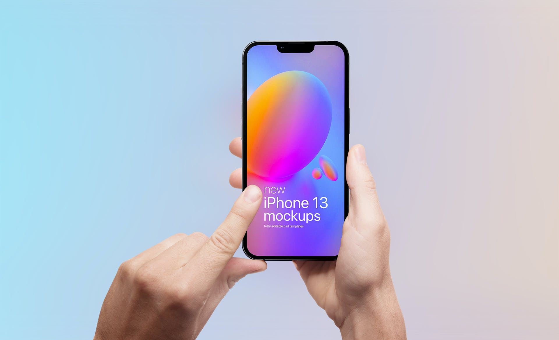 iPhone 13手持手机UI展示样机-iPhone 13 Mockups