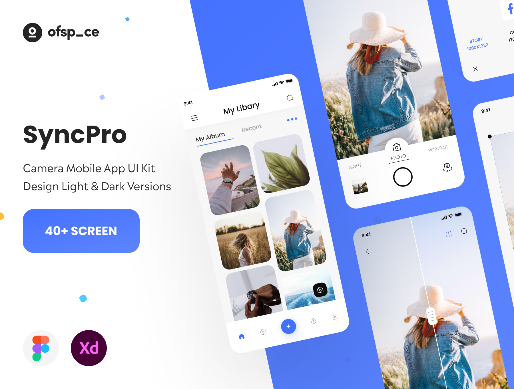 拍摄摄影类应用程序APP UI套件模版 SyncPro-Camera App UI Kit