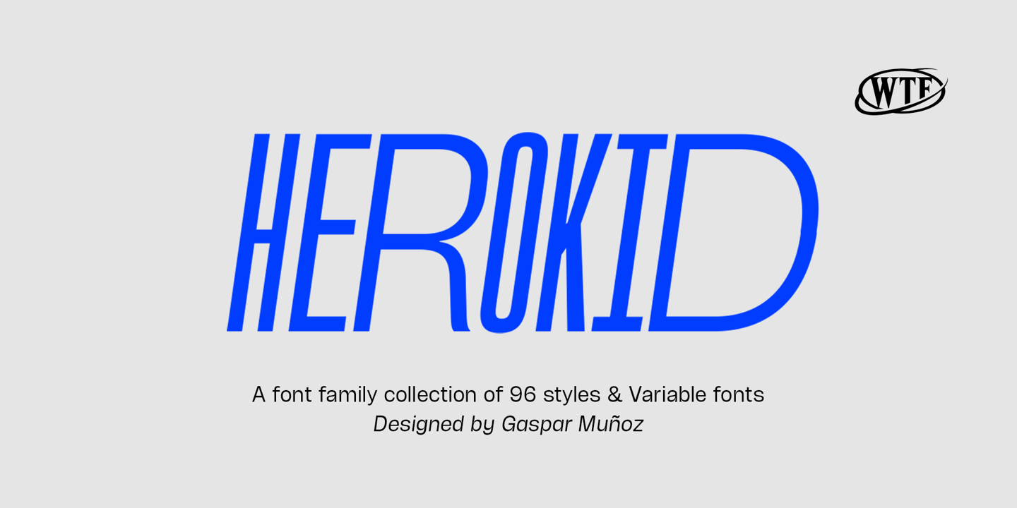 96款现代极简格罗特斯克风格无衬线英文字体家族W Type Foundry – Herokid