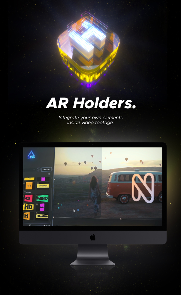 超炫酷的给视频添加3d效果的AR特效AE视频素材工具包AR Tools