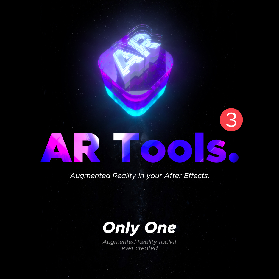 超炫酷的给视频添加3d效果的AR特效AE视频素材工具包AR Tools